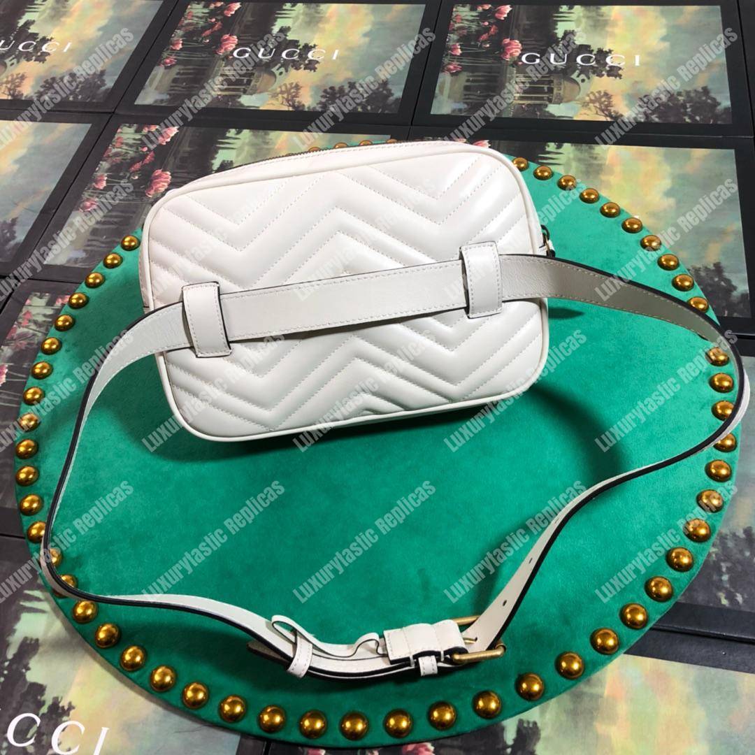 G*u*i gg marmont matelassé leather belt bag pre-fall 2018 white