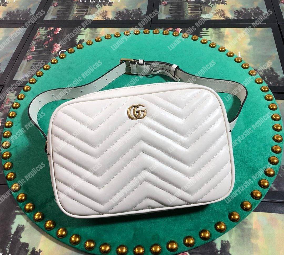 G*u*i gg marmont matelassé leather belt bag pre-fall 2018 white