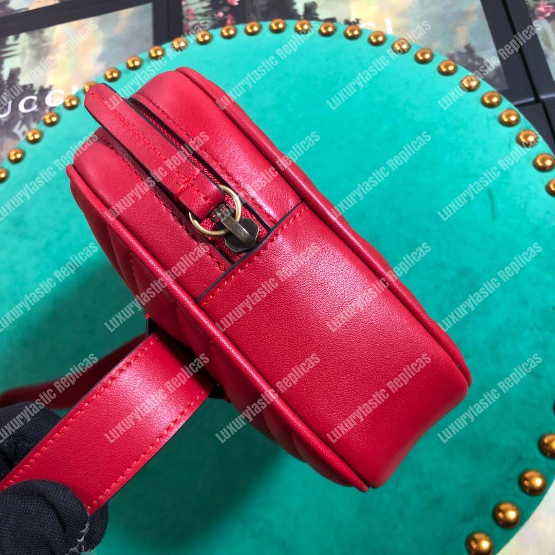 G*u*i gg marmont matelassé leather belt bag pre-fall 2018 red