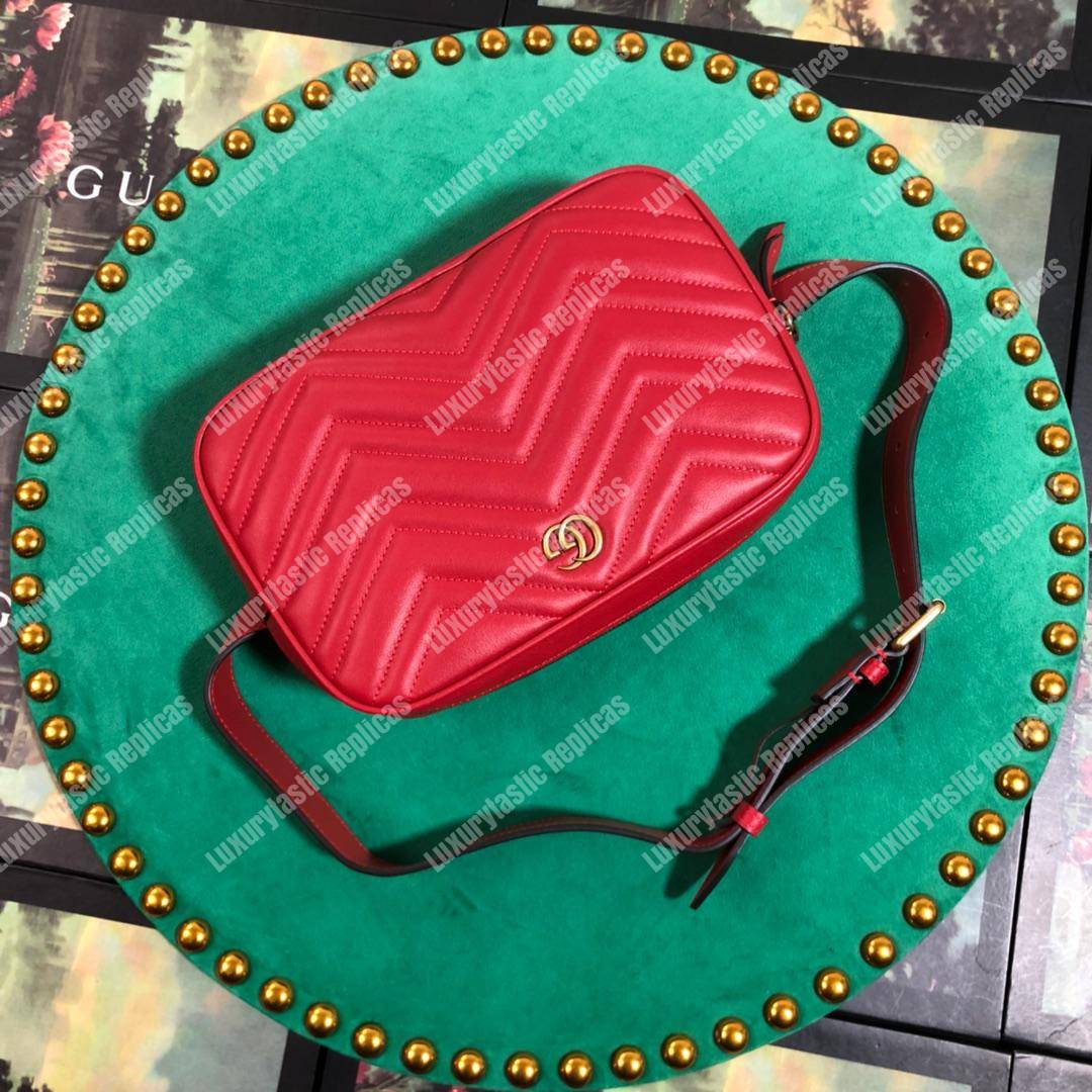 G*u*i gg marmont matelassé leather belt bag pre-fall 2018 red