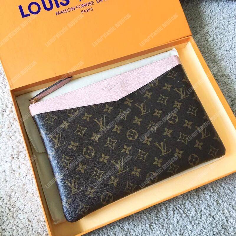 LV Daily Pouch Monogram Rose Poudre