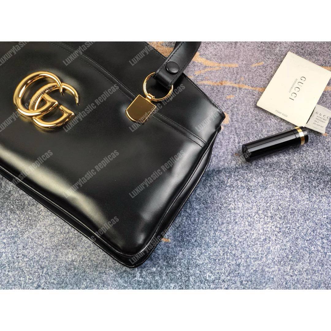 G*u*i arli large top handle bag black