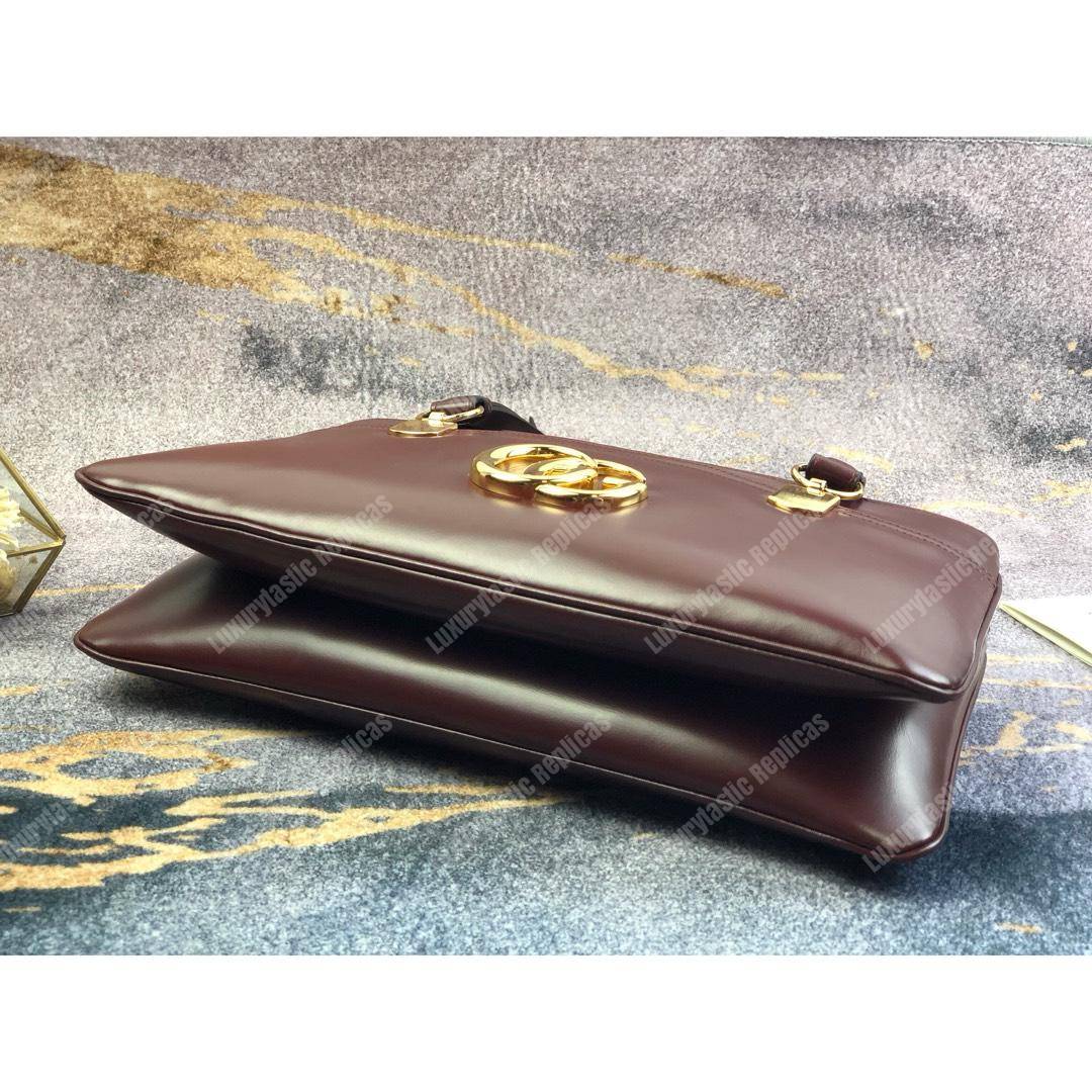 G*u*i arli large top handle bag burgundy
