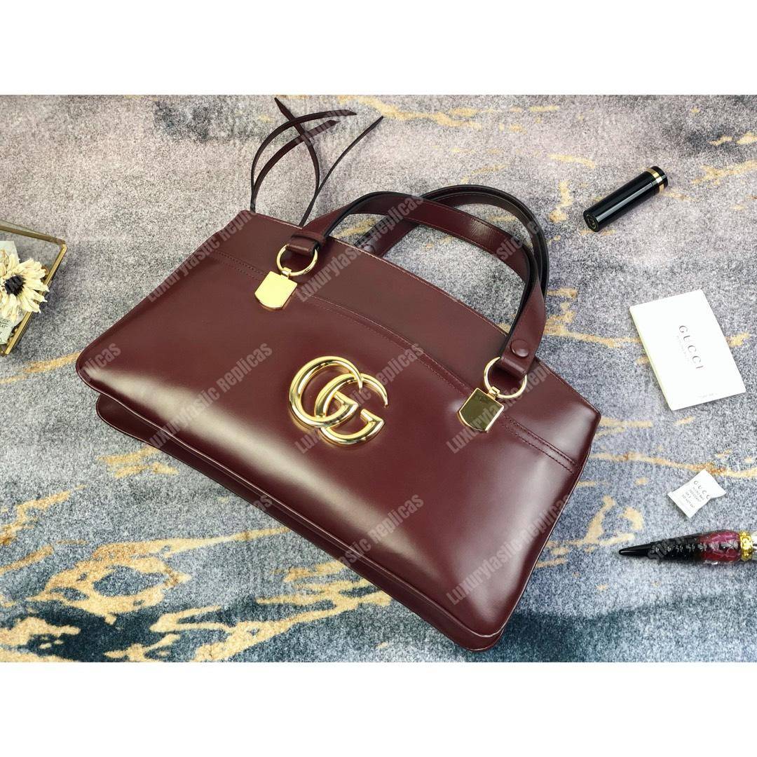 G*u*i arli large top handle bag burgundy