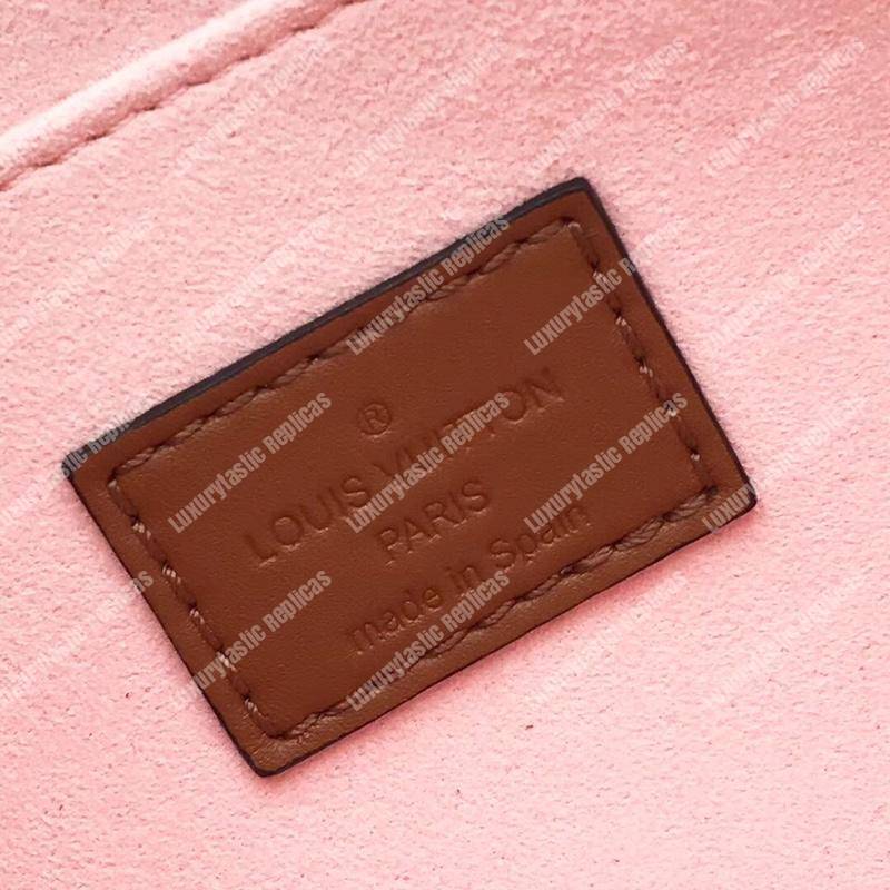 LV Dauphine MM Taurillon Leather Bruni/Strawberry Milk