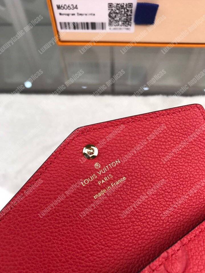 LV Key Pouch Monogram Empreinte Cerise
