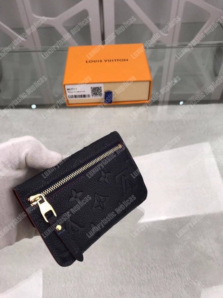 LV Key Pouch Monogram Empreinte Leather Marine Rouge