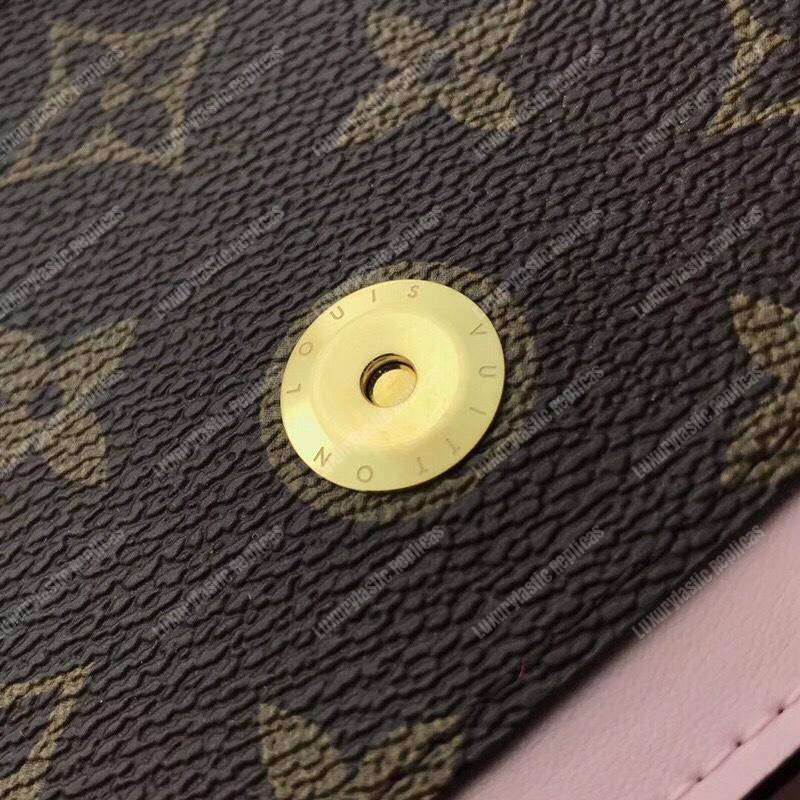 LV Flore Chain Wallet Monogram Rose Ballerine