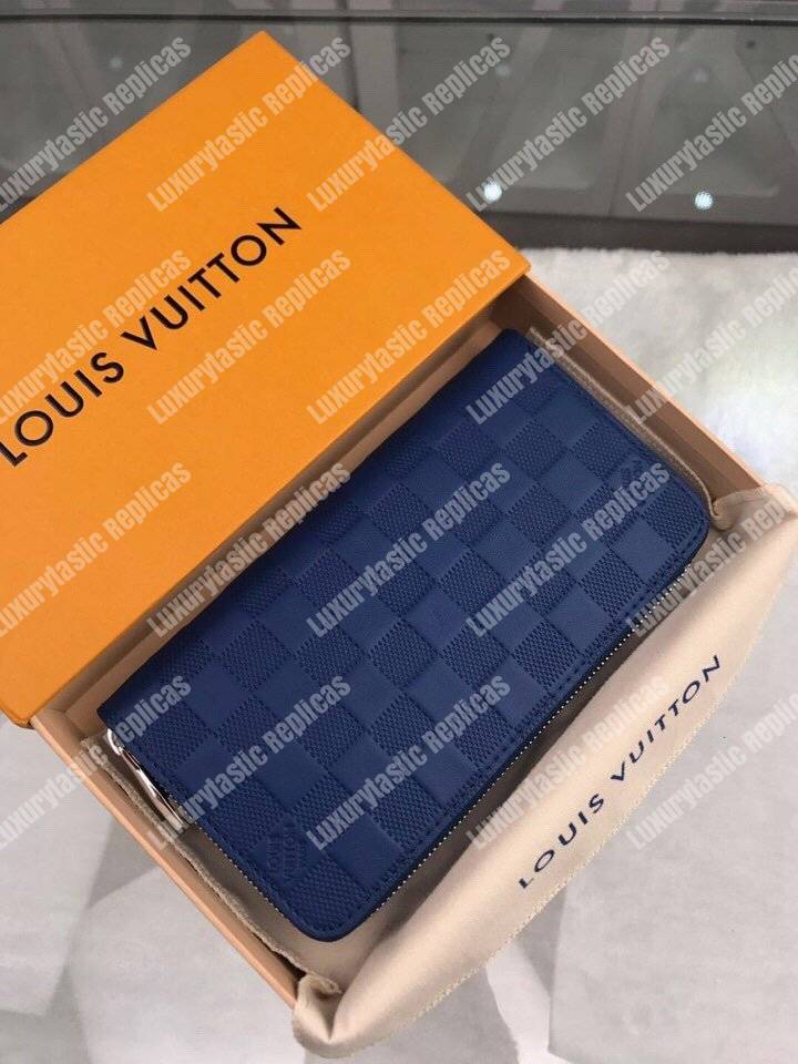 LV Zippy Wallet Damier Infini Leather Bleu Marine