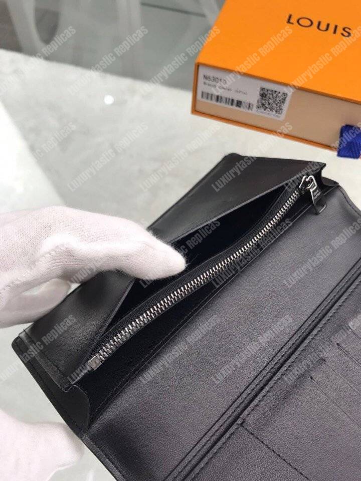 LV Brazza Wallet Damier Infini Leather Onyx