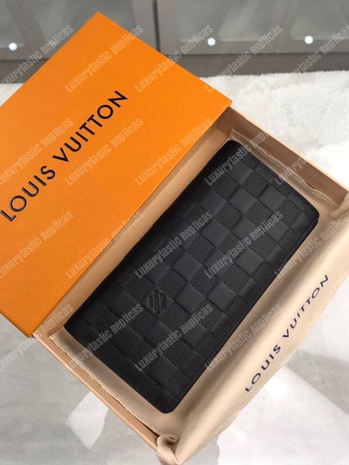 LV Brazza Wallet Damier Infini Leather Onyx