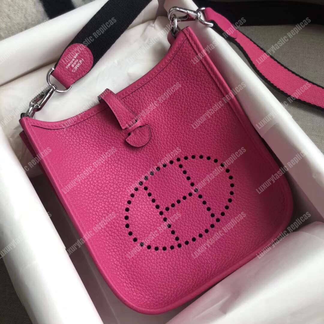H**mes mini evelyne iii 17 clemence bag magnolia