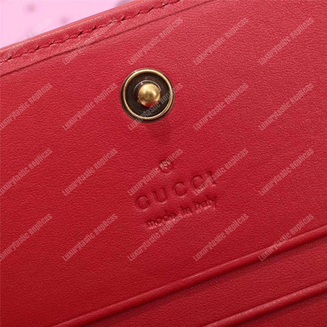 G*u*i gg marmont card case wallet with butterfly red