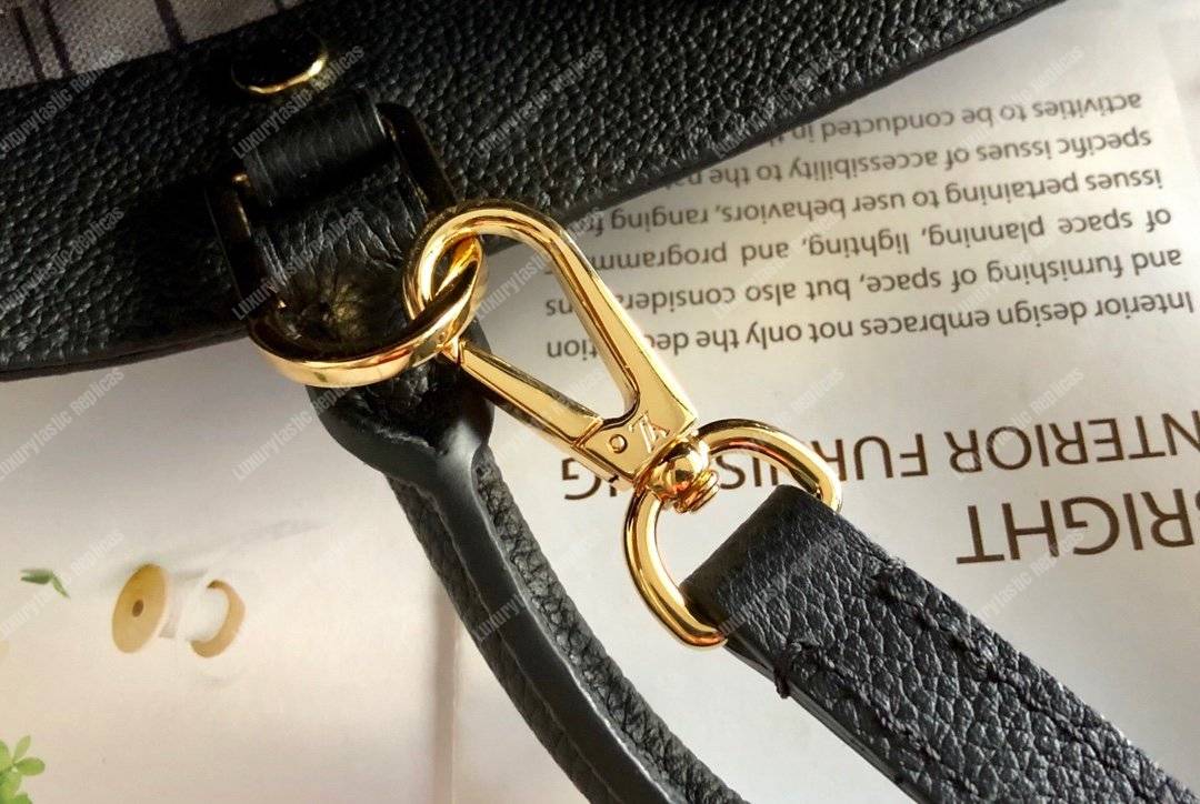 LV Montaigne BB Monogram Empreinte Leather Noir