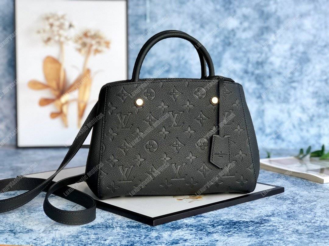 LV Montaigne BB Monogram Empreinte Leather Noir