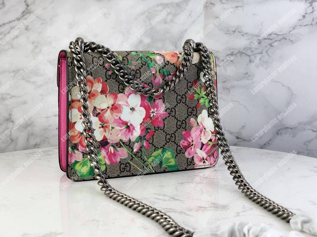 G*u*i blooms dionysus gg sup*e mini bag beige pink