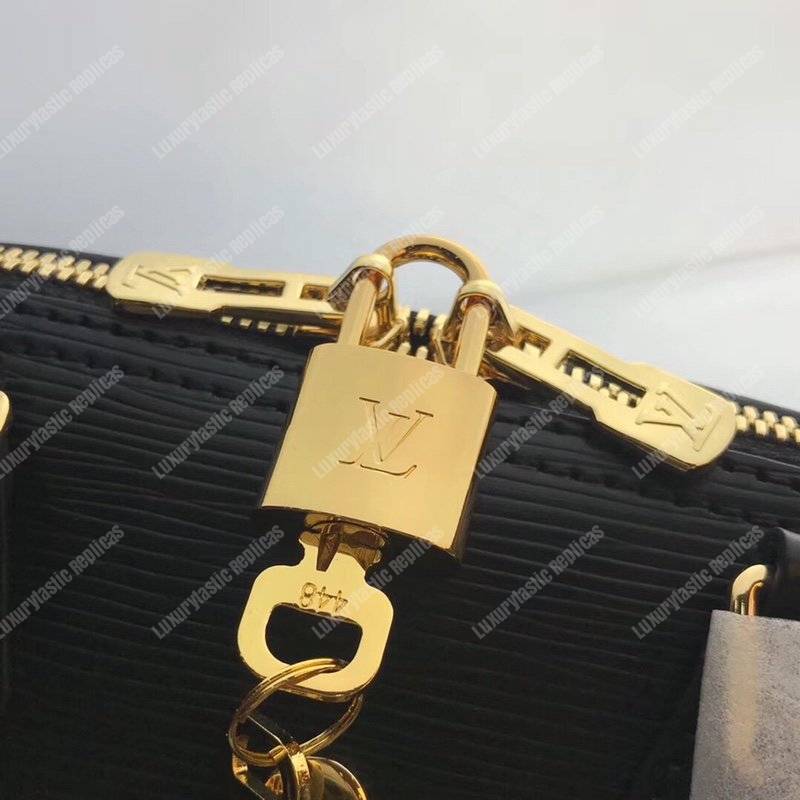 LV Alma BB Epi Leather Love Lock Edition Black