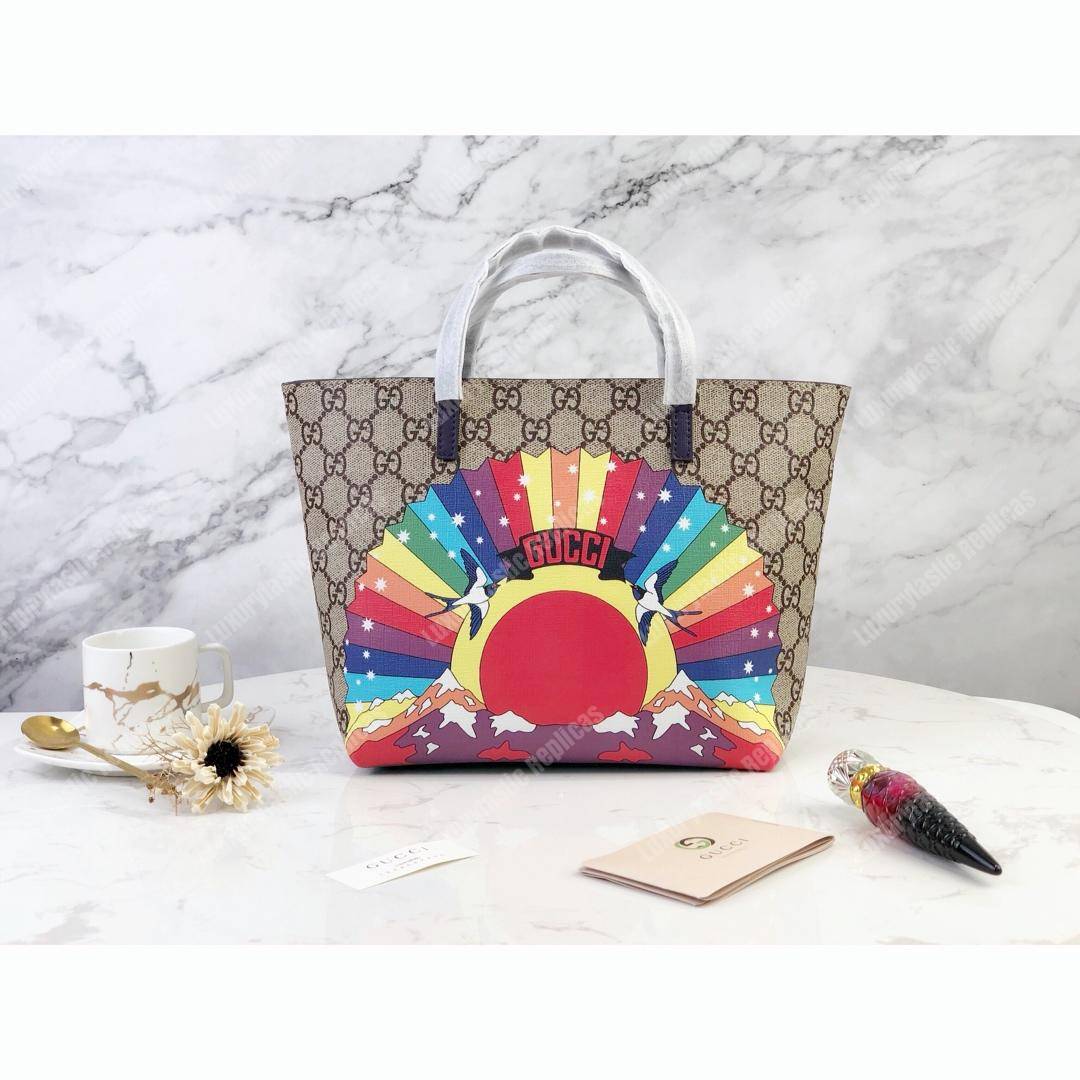 G*u*i children’s gg G*u*i rainbow birds tote