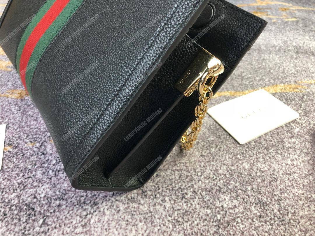 G*u*i ophidia leather small shoulder bag black