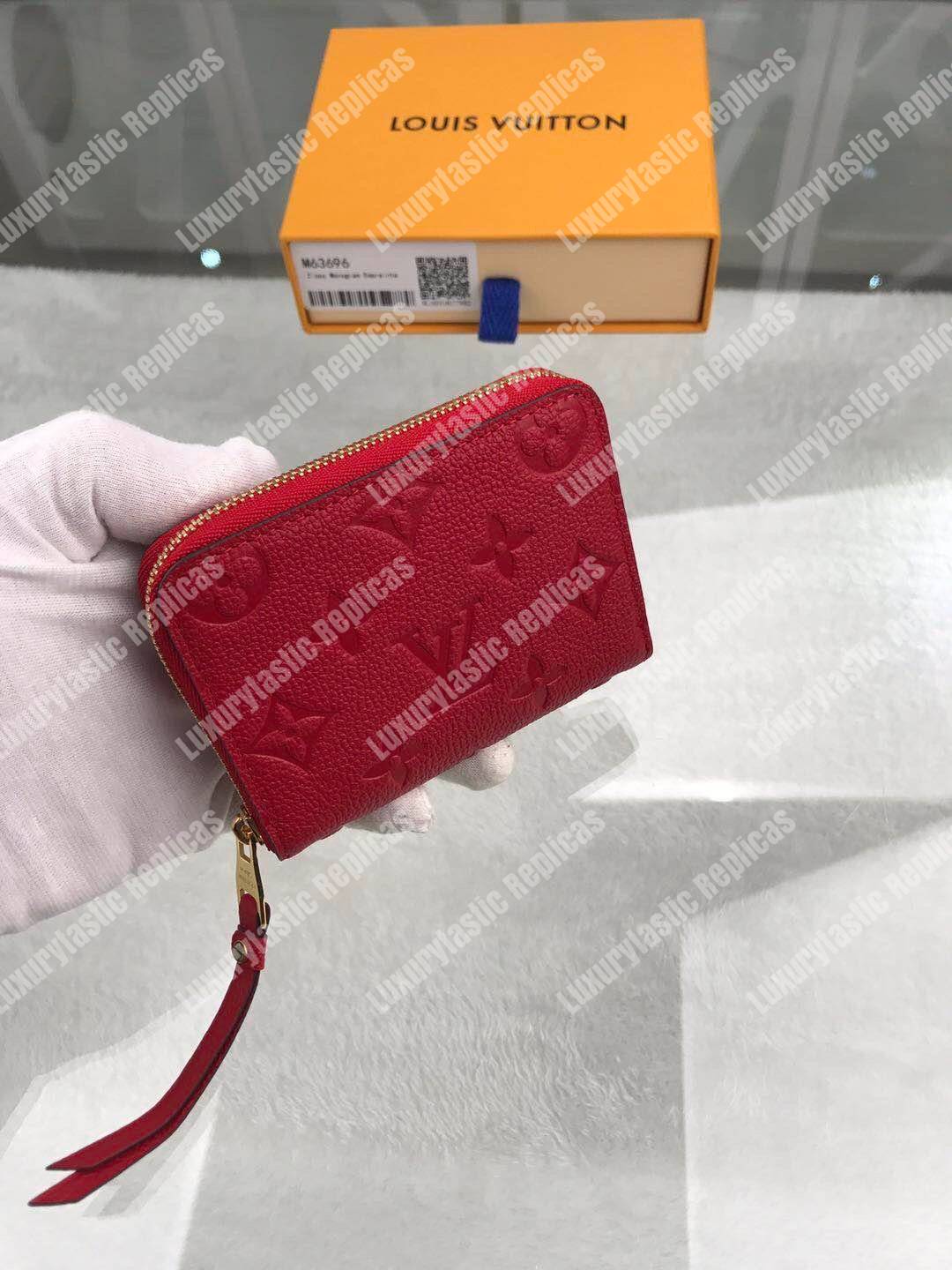 LV Zippy Coin Purse Monogram Empreinte Leather Scarlet