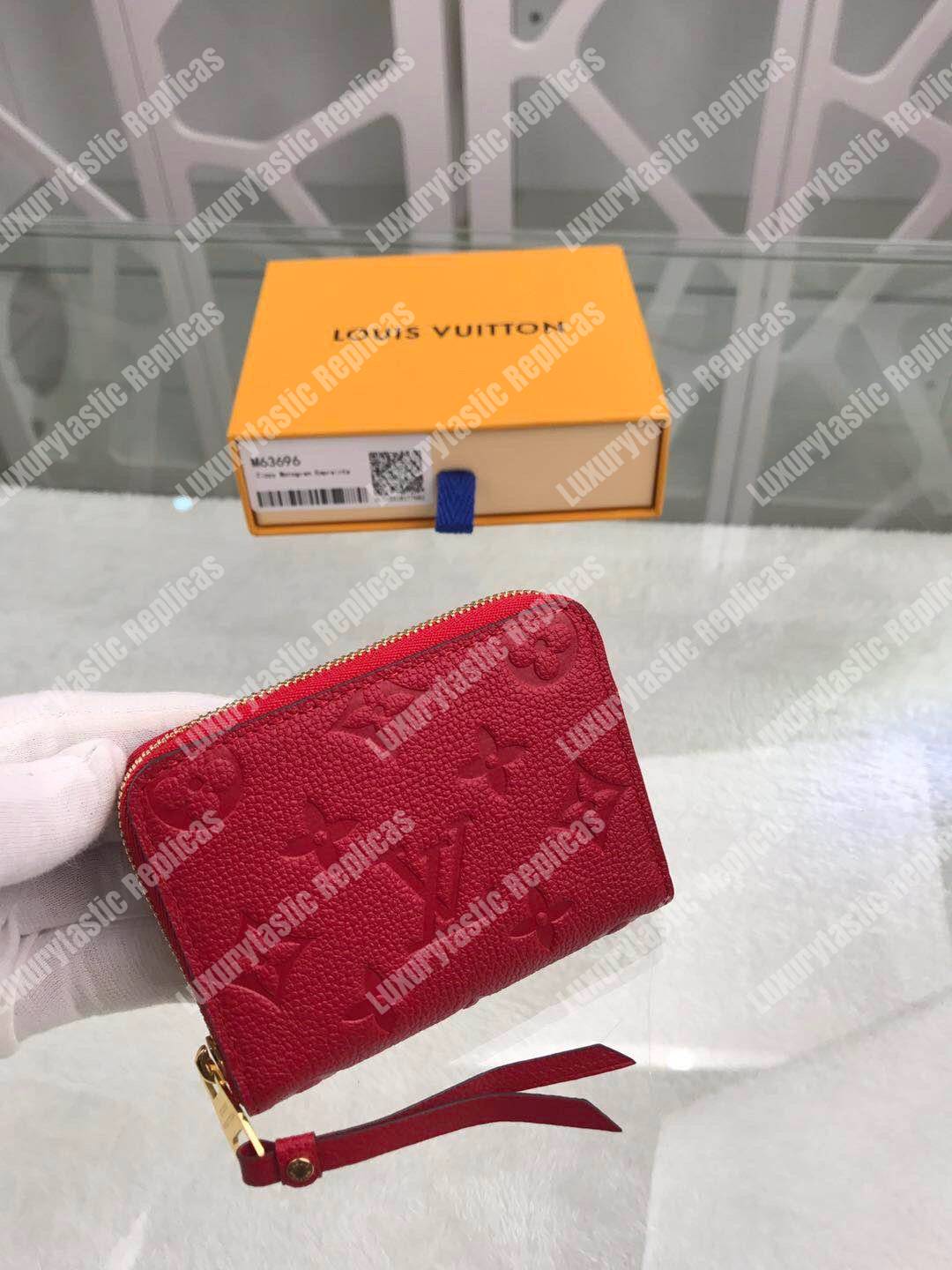 LV Zippy Coin Purse Monogram Empreinte Leather Scarlet