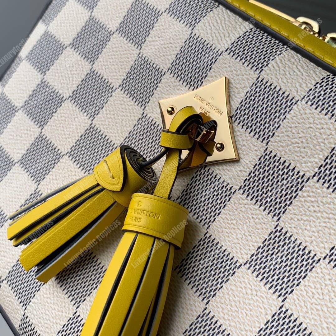 LV Saintonge Handbag Damier Azur Pinapple Yellow