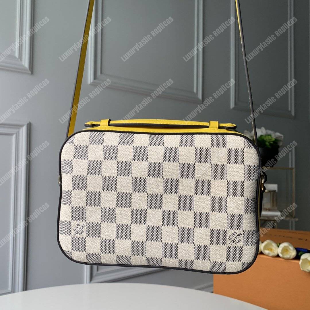 LV Saintonge Handbag Damier Azur Pinapple Yellow