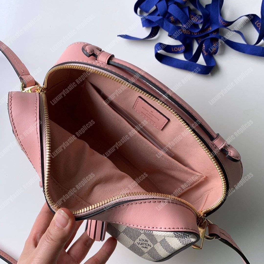LV Saintonge Handbag Damier Azur Eau de Rose Pink
