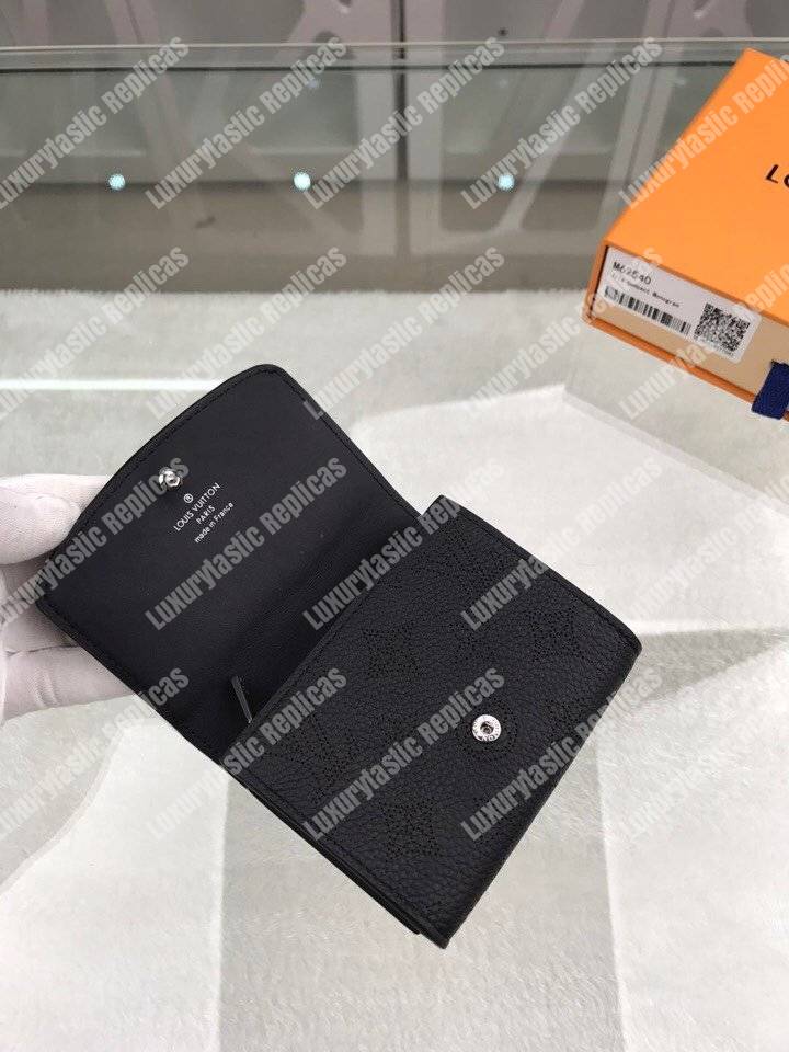 LV Iris Compact Wallet Mahina Black