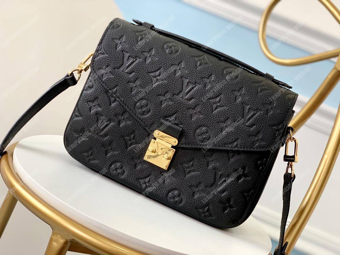 LV Pochette Metis Monogram Empreinte Leather Noir
