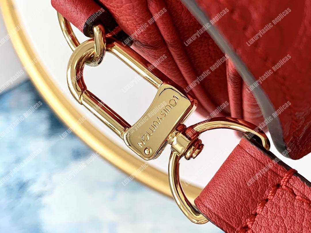 LV Pochette Metis Monogram Empreinte Leather Cerise