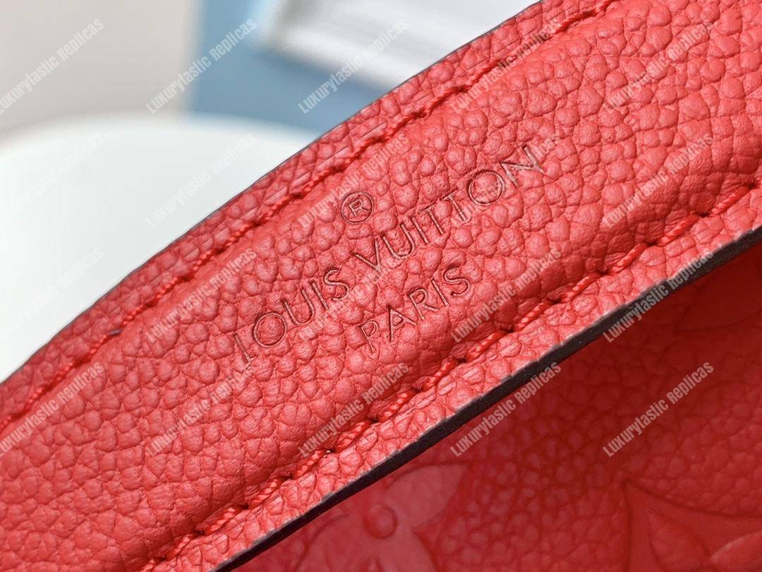 LV Pochette Metis Monogram Empreinte Leather Cerise
