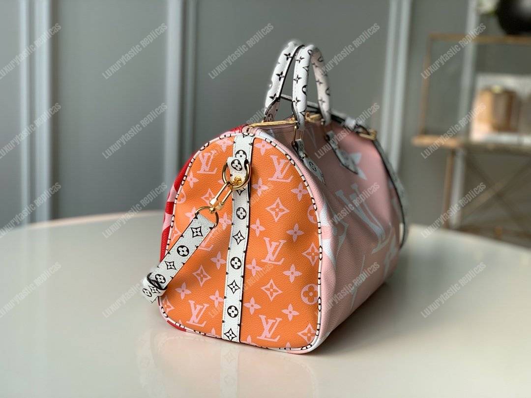 LV Speedy Bandouliere 30 Monogram Rouge