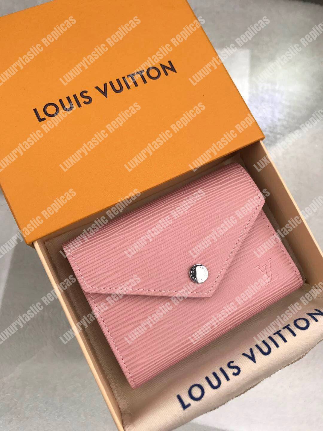 LV Victorine Wallet Epi Leather Rose Ballerine Pink
