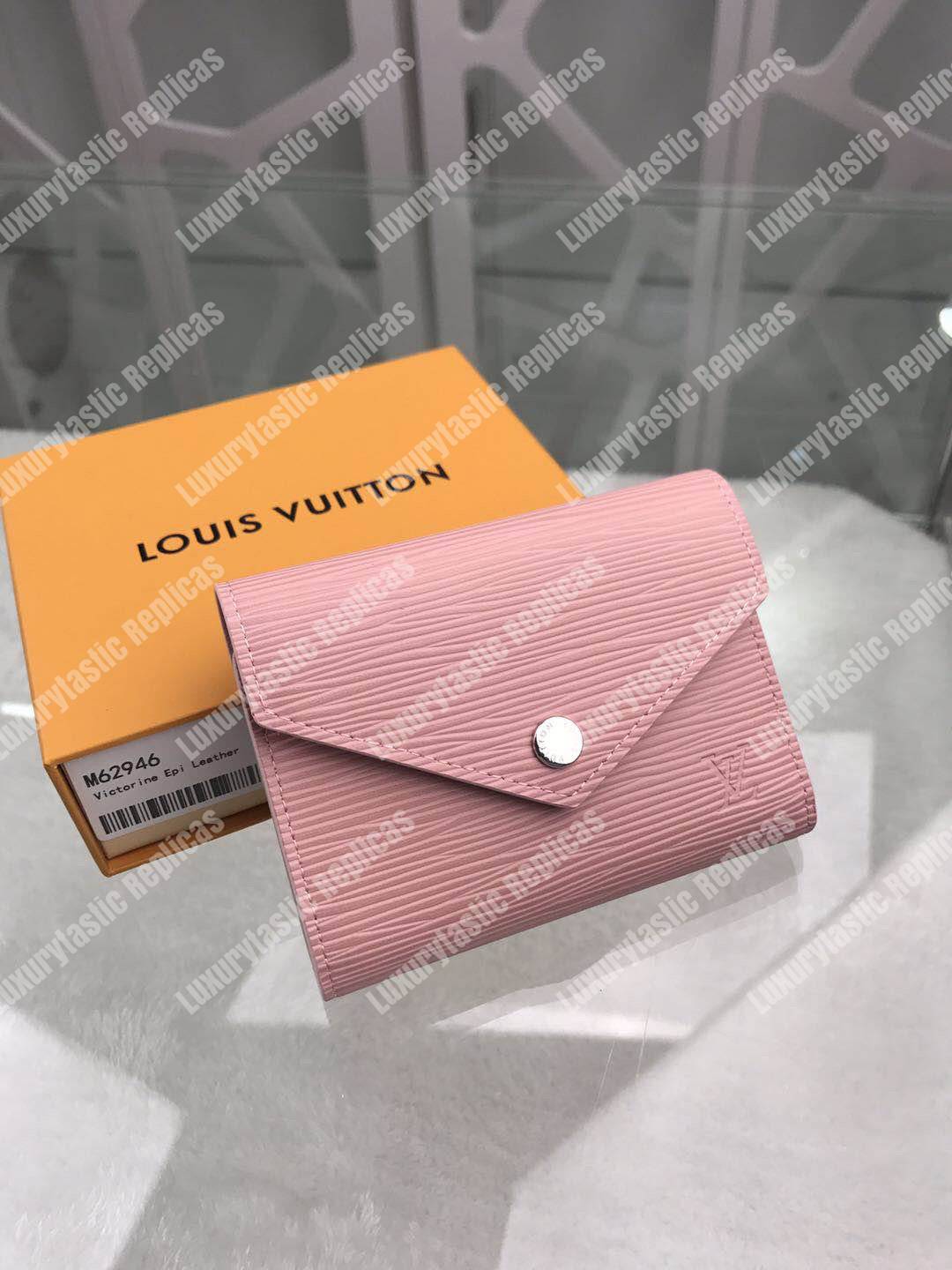 LV Victorine Wallet Epi Leather Rose Ballerine Pink
