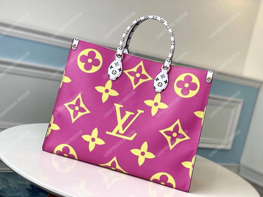 LV Onthego Monogram Toron Handle Vert Tote Bag GM