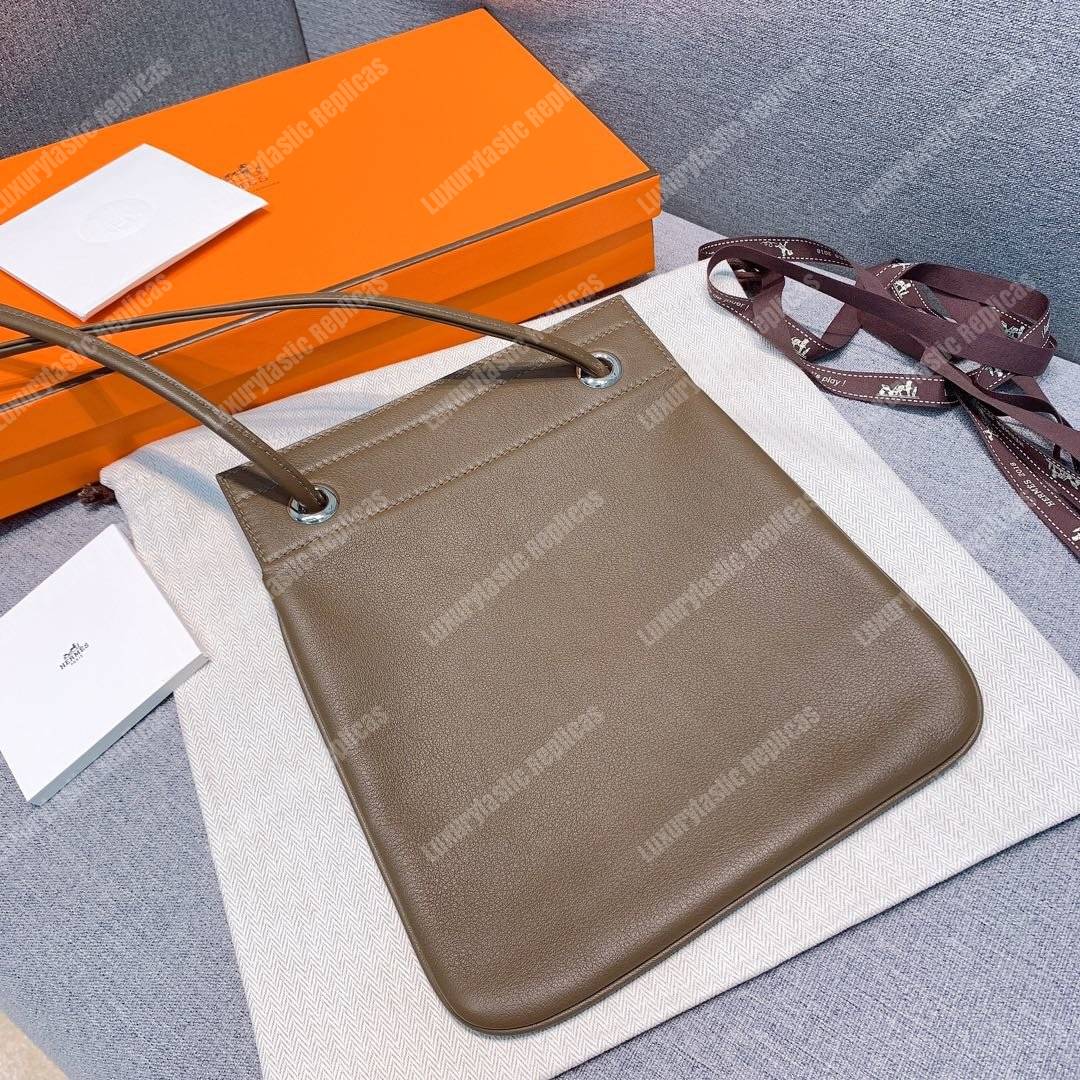 H**mes aline mini bag swift etoupe