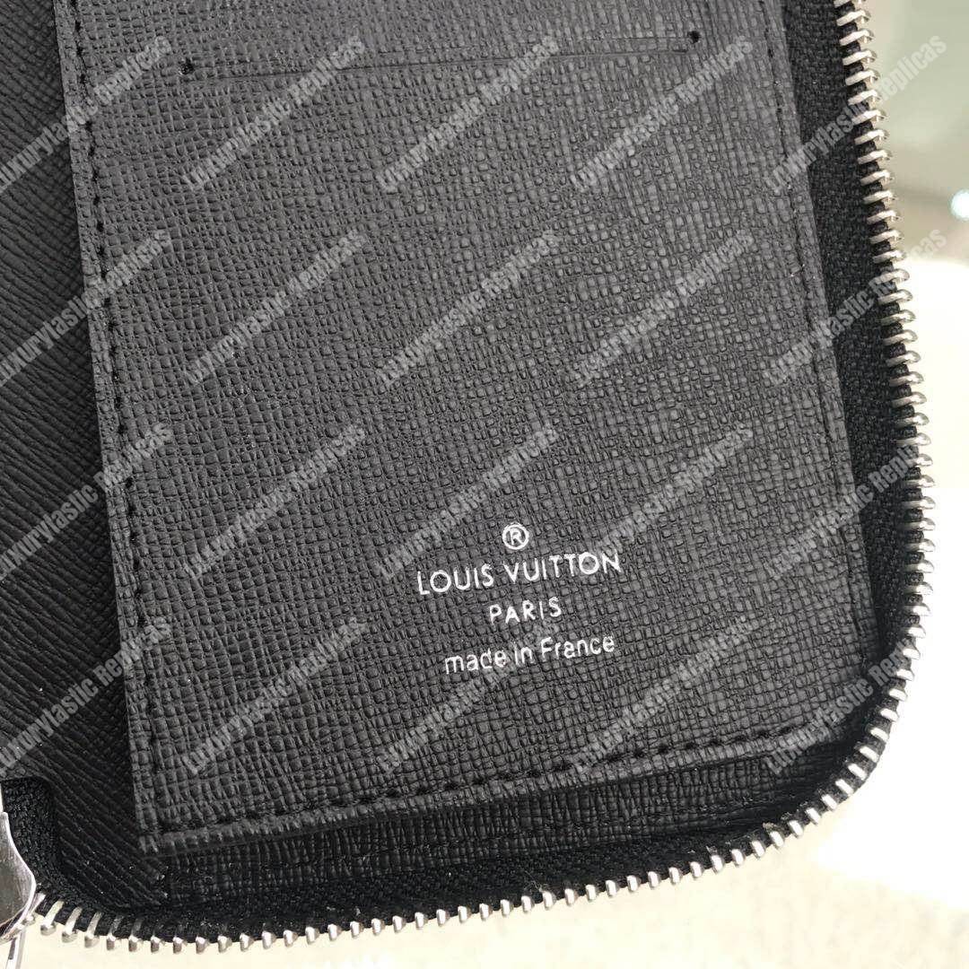 LV Zippy Wallet Vertical Damier Graphite Pixel Blue