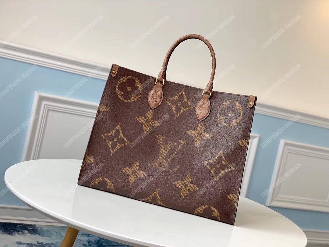 LV Onthego Monogram Canvas & Monogram Reverse Canvas GM