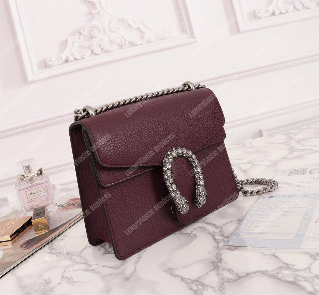G*u*i dionysus leather mini bag burgundy