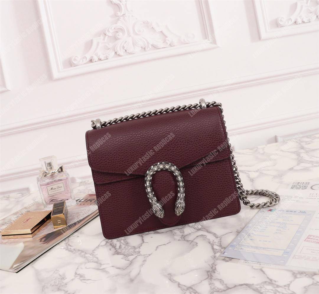G*u*i dionysus leather mini bag burgundy
