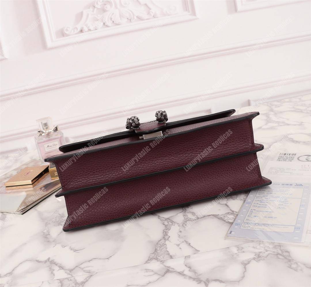 G*u*i dionysus small shoulder bag burgundy leather
