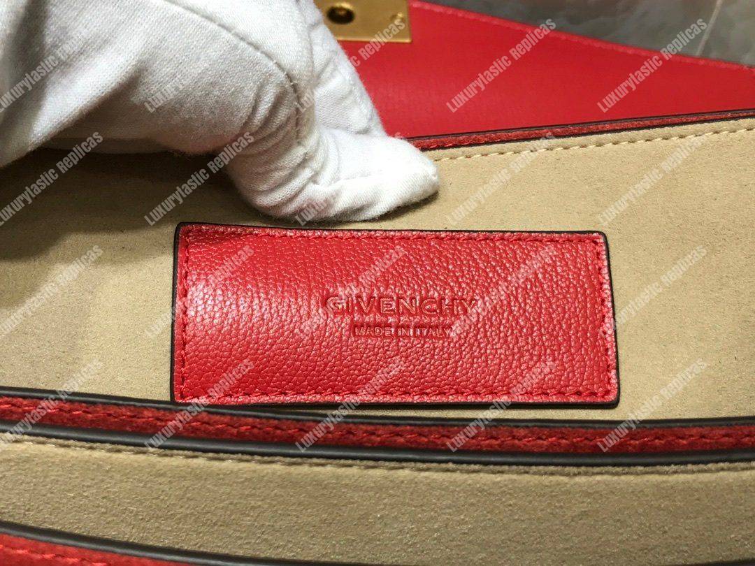 Givenchy Medium GV3 Bag In Leather And Suede Red