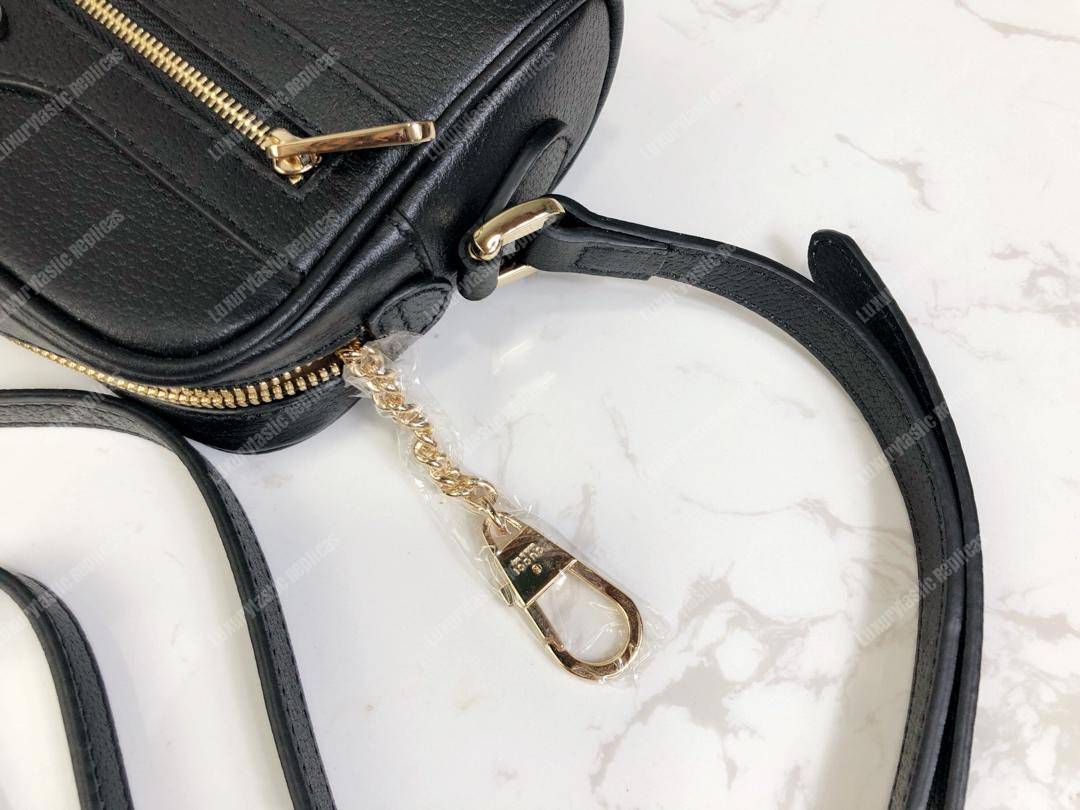 G*u*i ophidia leather mini bag black