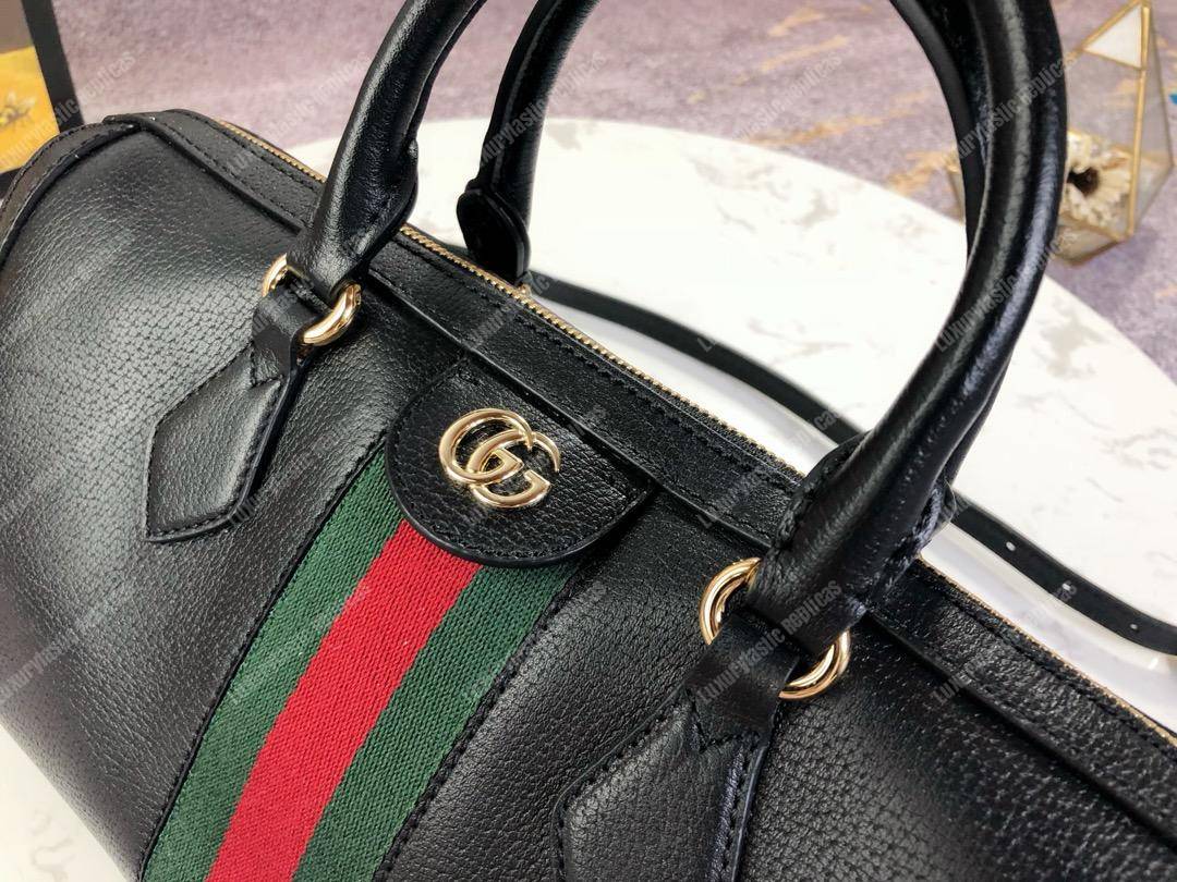 G*u*i ophidia medium top handle bag black