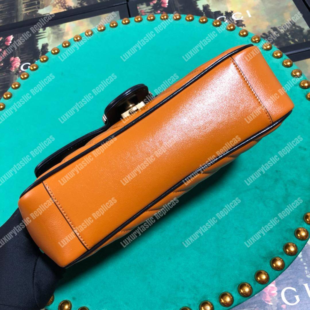 G*u*i gg marmont small shoulder bag cognac