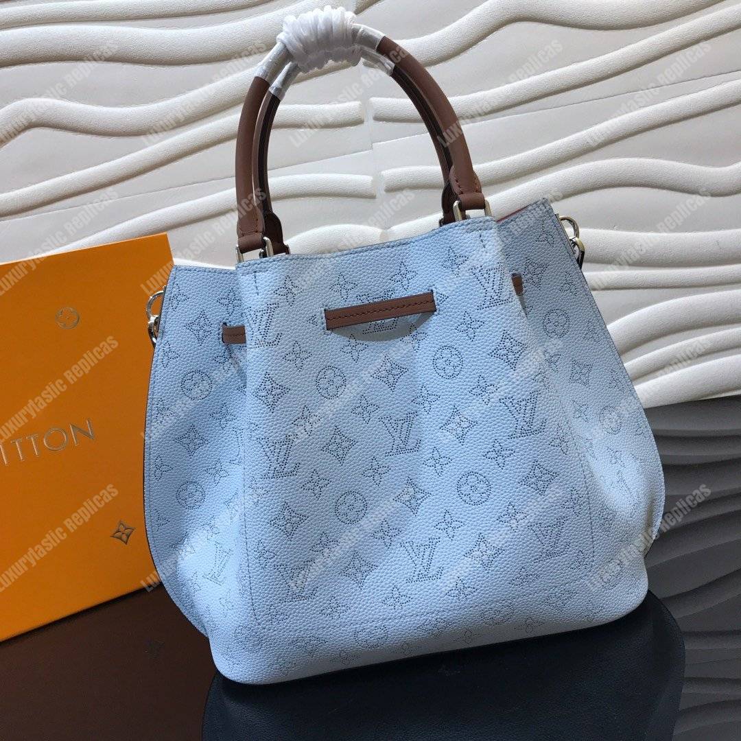 LV Girolata Handbag Mahina Bleu Horizon Pumpkin