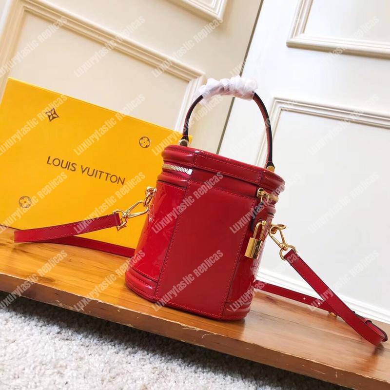 LV Cannes Monogram Vernis Rouge