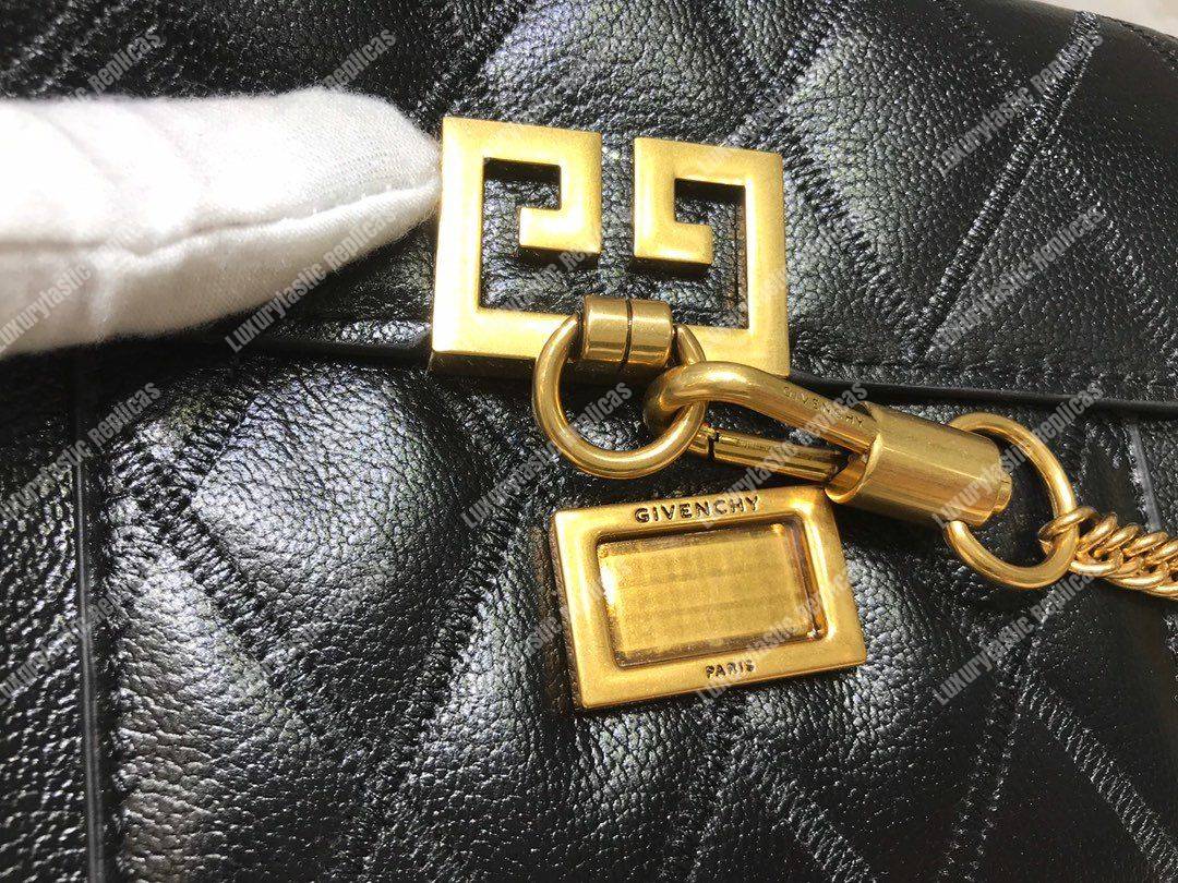 Givenchy Mini Pocket Bag In Diamond Quilted Leather Black