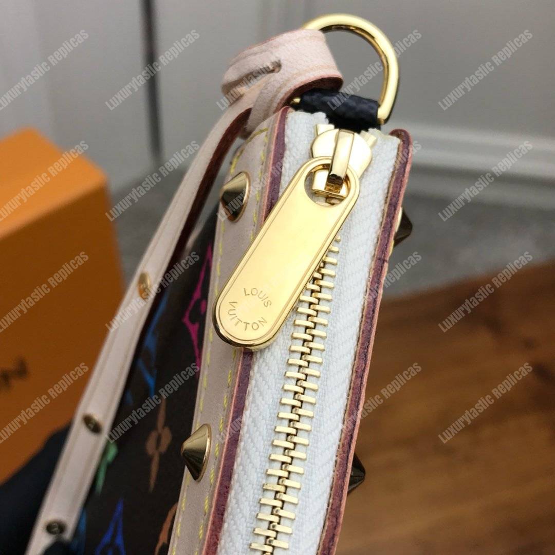 LV Pochette Accessories Monogram Multicolor Black Coated Canvas